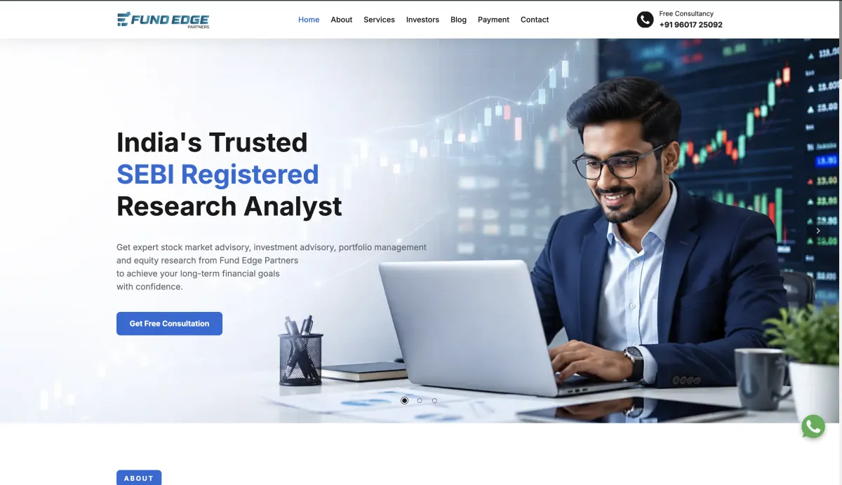 Fund Edge Partners website by Friendly Infotech
