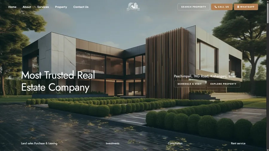 Wasi Properties (WP Group) – Website project by Friendly Infotech