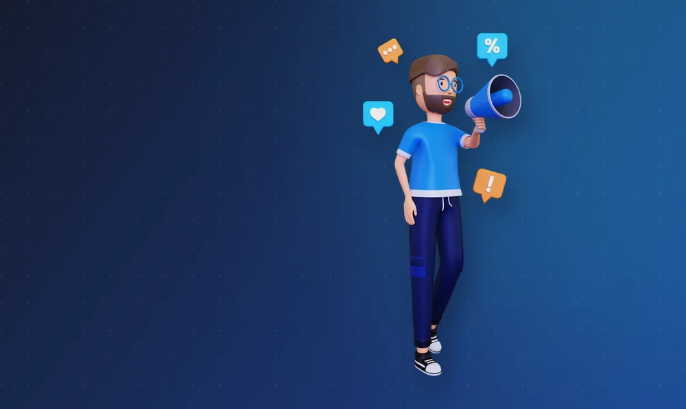 Marketer promoting products across social channels